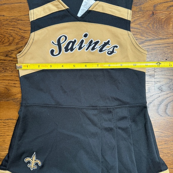 New Orleans Saints Black and Gold Girls Cheer Dress Feur de lis NFL Football 3T - Picture 7 of 11